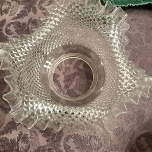 Clear Textured Glass Bowl